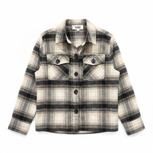 BB Dakota by Steve Madden $119 Plaid Boxy Shacket Jacket XL P2P 21.5 100% poly